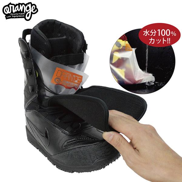 ITEM：　ORAN'GE インナーブーツカバー 041024_Boots Dry Socks:　定価：　￥1,200 (税抜き)ブーツのインナーに被せるだけで外部からの水分の侵入を100％カット● ブーツのインナーに被せるだけで簡単● 薄...
