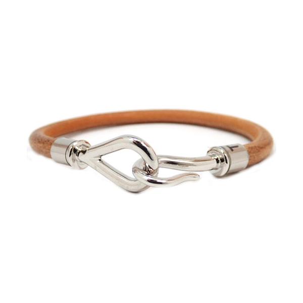 HERMES エルメス　ジャンボ　ブレスレット　パラディウム金具　初期モノ エルメスジャンボブレス 黒 シルバー金具 レディース ナイロン