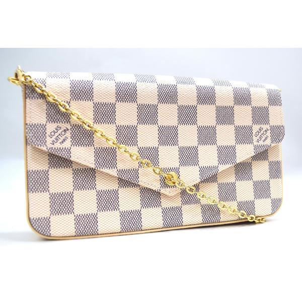 ルイ・ヴィトン ポシェット フェリシー  N40491 ﾀﾞﾐｴｱｽﾞｰﾙ レディースショルダーバッグ
 ローズバレリーヌ【中古】 LOUIS VUITTON（ルイ・ヴィトン） ポシェット・フェリシー ショルダー