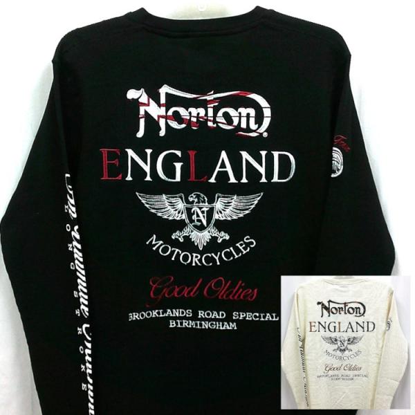 ノートン Nortonサーマルヘンリーネック長袖Tシャツ 243N1101 アメカジ バイカー ロッカーズ バイク ロンT