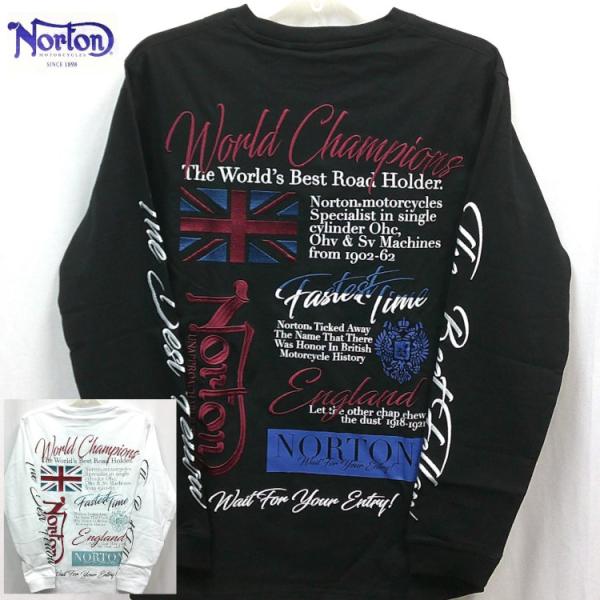 ノートン NortonユニオンジャックMAX長袖Tシャツ 253N1100 アメカジ バイカー ロッカーズ バイク ロンT