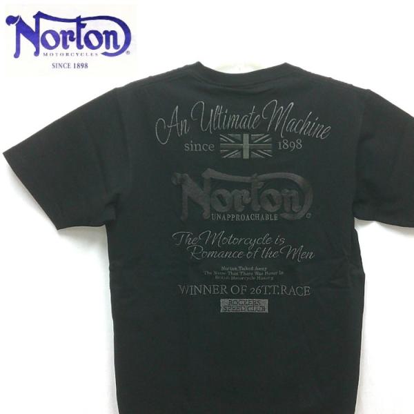 ノートン Norton 同色チェーン刺繍クルーネック半袖Tシャツ 262N1002 アメカジ バイカー ロッカーズ バイク