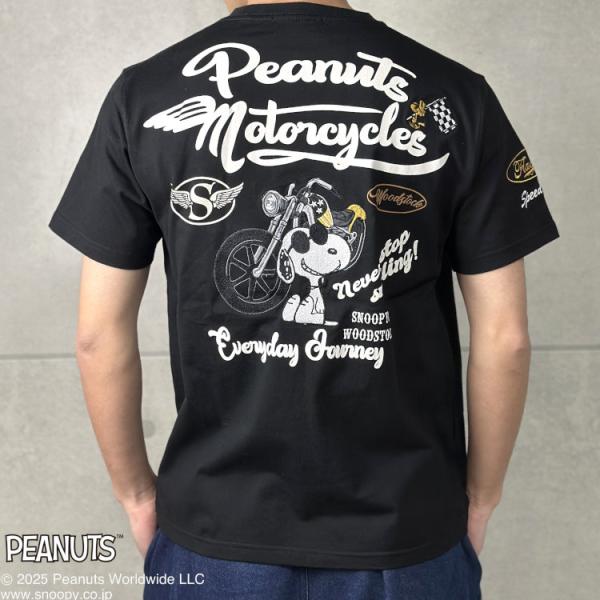 スヌーピー ポロシャツ 452095 SNOOPY BIKER 白 XL バイク SNOOPY スヌーピーxFLAGSTAFFコラボポロシャツ 452095 BIKER