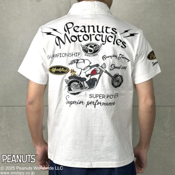 スヌーピー ポロシャツ 452095 SNOOPY BIKER 黒 XL バイク スヌーピー ポロシャツ 452095 SNOOPY BIKER 黒 XL バイク