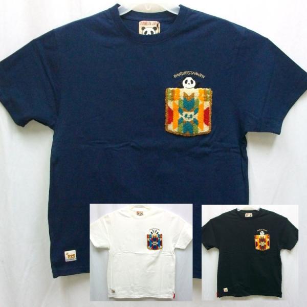 パンディエスタ PANDIESTA ネイティブサガラ刺繍ポケット半袖Tシャツ 523200 アメカジ バイカー キャラクター 和柄