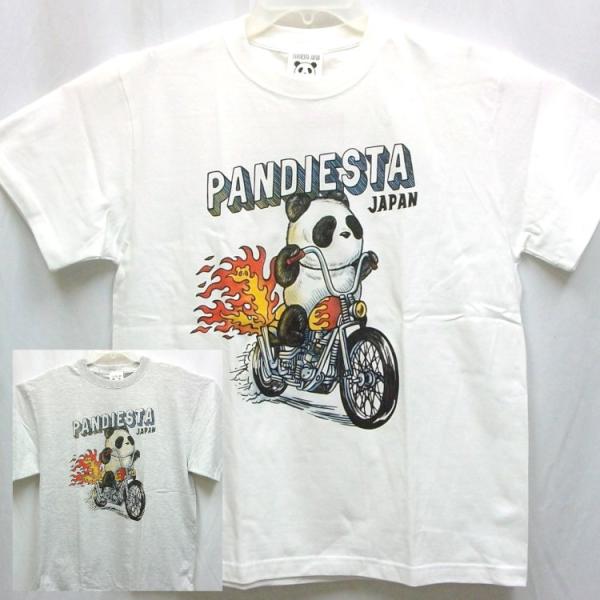 パンディエスタ PANDIESTA PDJファイアーバイク半袖Tシャツ 523852 アメカジ バイカー パンダ