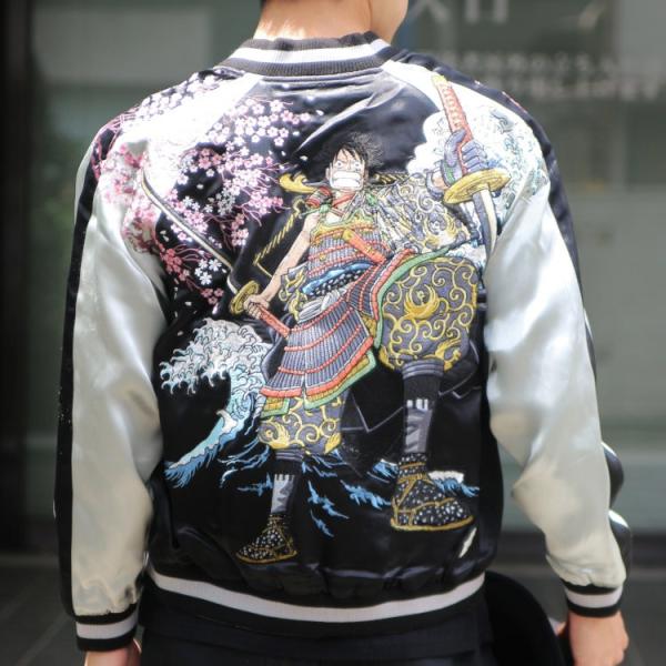 ワンピース One アメカジ スカジャン Piece ジャケット 武者ルフィスカジャン Opsj 006 アメカジ アニメ Opsj006 Script