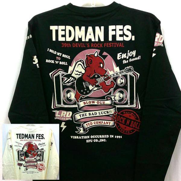 テッドマン ロンT 長袖Tシャツ TDLS-363 TEDMAN FES. アメカジ バンド ロックフェス ギター