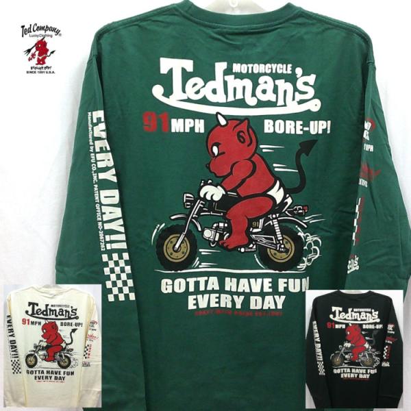 テッドマン ロンT 長袖Tシャツ TDLS-365 TED’S MOTORCYCLE アメカジ バイク
