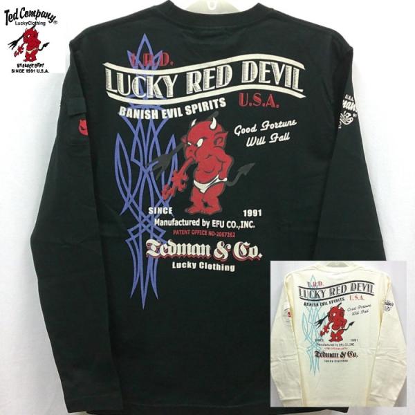 テッドマン TEDMAN ロンT 長袖Tシャツ TDLS-370  ピンストライプテッドマン アメカジ
