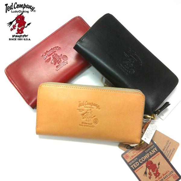 Ted Company ロングウォレット テッドマン ヌメ革 本革 未使用 TEDMAN（テッドマン） ラウンドジップレザーロングウォレット TDW-280