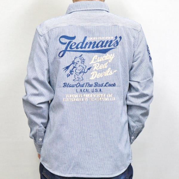 テッドマン TEDMAN ヒッコリーワークシャツ TSHB-1700 アメカジ ワーク バイカー エフ商会