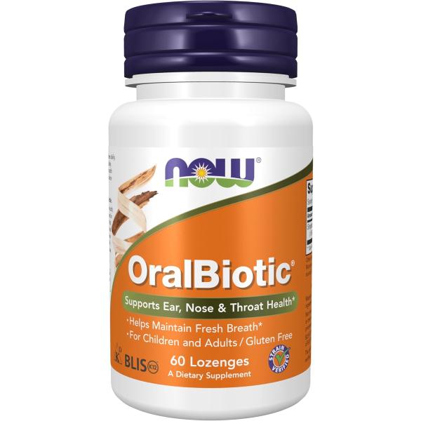口と喉の健康を守る「OralBiotic〓（オーラルバイオティック）」爽やかな息を保ちたい方や、口・喉の健康を守りたい方におすすめです。お子さまから大人まで使えます。■製造　NOW FOOD■使用方法　健康補助食品として、1日1〜4回、2粒...
