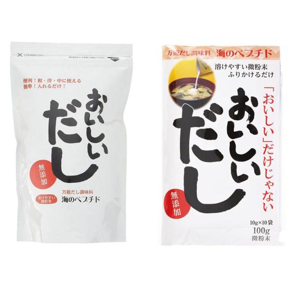 だし 海鮮  出汁 天然素材 おいしいだし 海のペプチド 300g+おいしいだし 海のペプチド 10g×10入