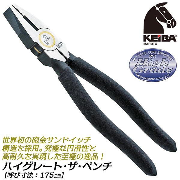 KEIBA ハイグレード・ザ・ペンチ 175mm 切る 曲げる 掴む 砲金