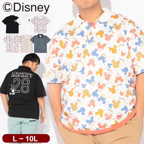 Disney（ディズニー） ポロシャツ 半袖 メンズ 大きいサイズ