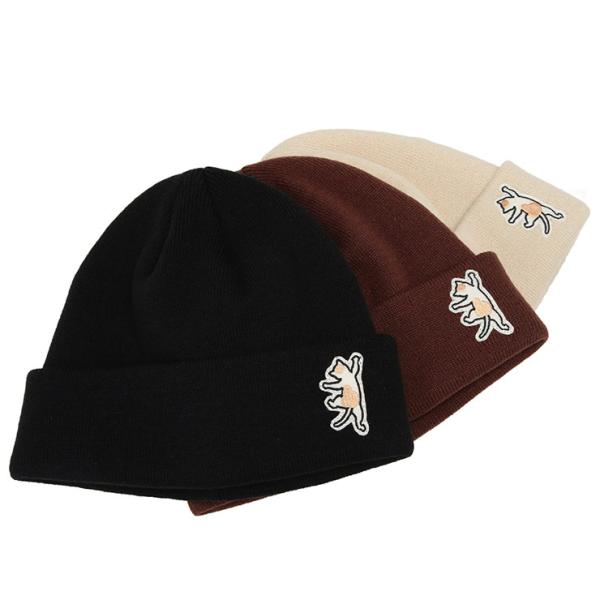 ニット帽 メンズ 大きいサイズ 帽子 ワッペン アクリル ニットワッチ