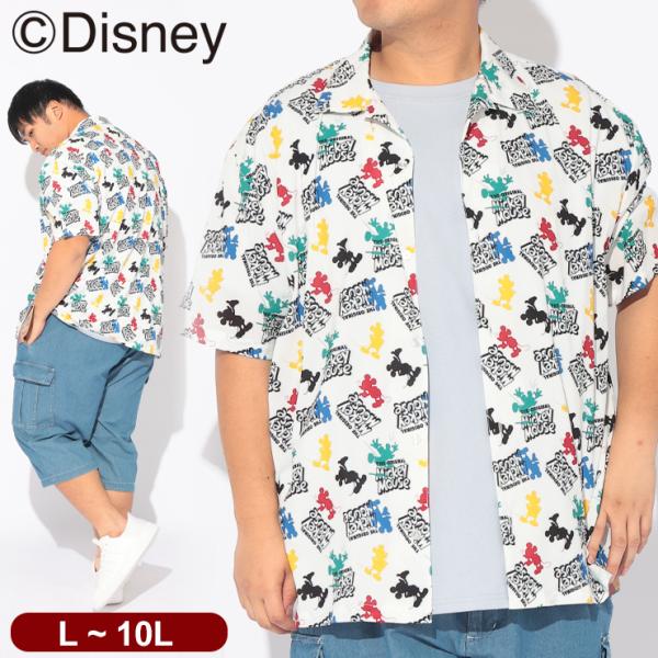 Disney（ディズニー） シャツ 半袖 メンズ 大きいサイズ 『ミッキー