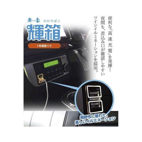 BUAN JAPAN 輝箱POWER USB 4.2 ツインソケット ハイエース 便利