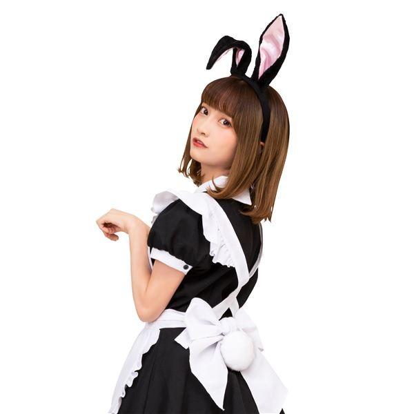 〔コスプレ衣装/コスチューム〕 けもみみしっぽセット 黒うさぎ[21]