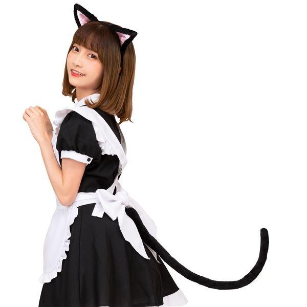 〔コスプレ衣装/コスチューム〕 けもみみしっぽセット 黒ねこ[21]