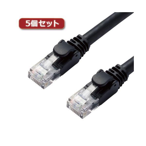 �k5�Z�b�g�l �G���R�� LAN�P�[�u��/CAT6A/�X�^���_�[�h/10m/�u���b�N LD-GPA/BK10X5[21]