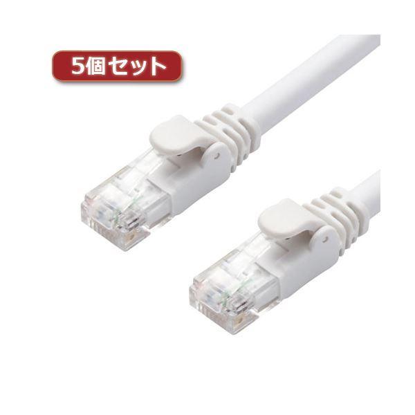 �k5�Z�b�g�l �G���R�� LAN�P�[�u��/CAT6A/�X�^���_�[�h/10m/�z���C�g LD-GPA/WH10X5[21]