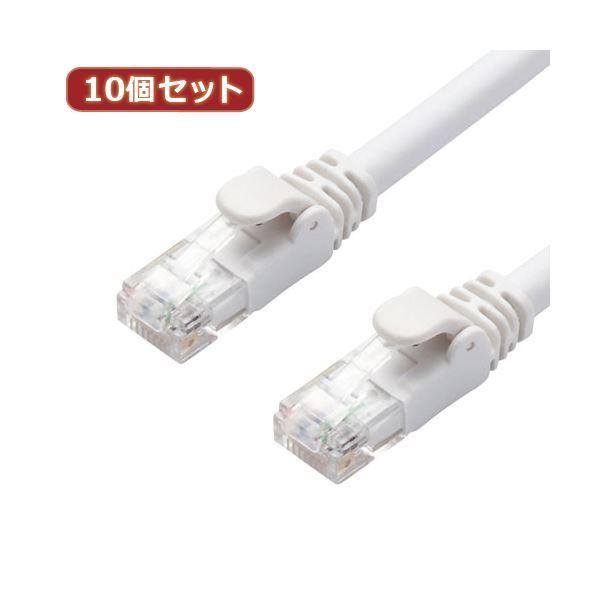 �k10�Z�b�g�l �G���R�� LAN�P�[�u��/CAT6A/�X�^���_�[�h/1m/�z���C�g LD-GPA/WH1X10[21]