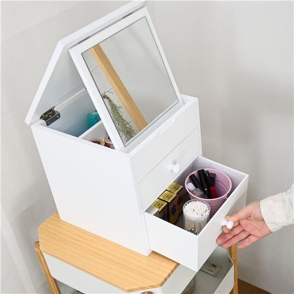 置き場所を選ばない 持ち運びできる スタンディング メイクボックス メイク収納 ドレッサー コンパクト リビング ホワイト 白 おしゃれ 21 Ds 雑貨のお店 ザッカル 通販 Yahoo ショッピング