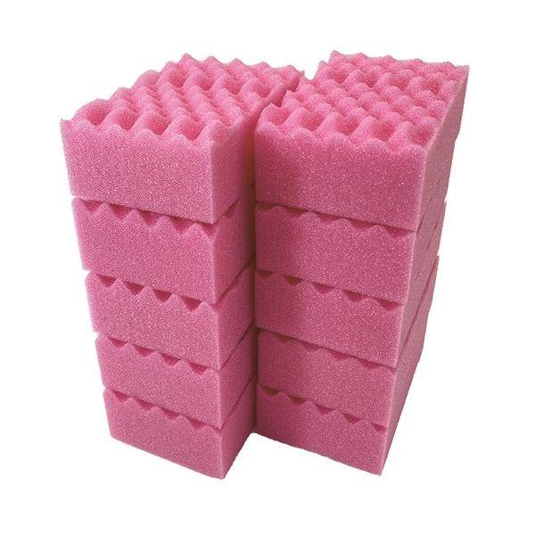 (まとめ）キクロン キクロンプロ カラースポンジ10個 ピンク (×5セット）[21]