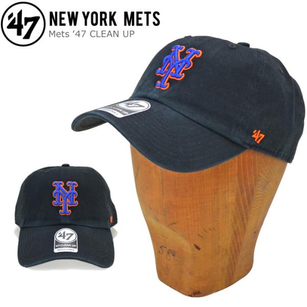 47 �L���b�v '47 �t�H�[�e�B�[�Z�u�� �L���b�v METS 47 CLEAN UP CAP �N���[���i�b�v�L���b�v �X�q �X�g���b�v�o�b�N�L���b�v MLB �u���b�N ���b�c