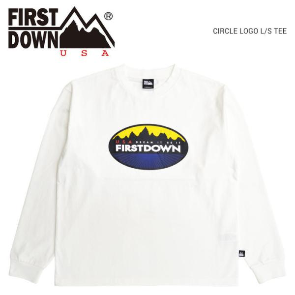 FIRST DOWN �t�@�[�X�g�_�E�� ����T CIRCLE LOGO L/S T-SHIRT TEE T�V���c �J�b�g�\�[ �g�b�v�X ���� F971017C �P�i�w���̏ꍇ�̓��[���֔��� �o�[�Q��