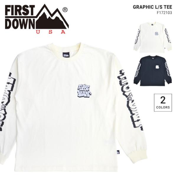 FIRST DOWN �t�@�[�X�g�_�E�� ����T GRAPHIC L/S T-SHIRT TEE ���� T�V���c �J�b�g�\�[ �g�b�v�X F172103C �P�i�w���̏ꍇ�̓��[���֔��� �o�[�Q��