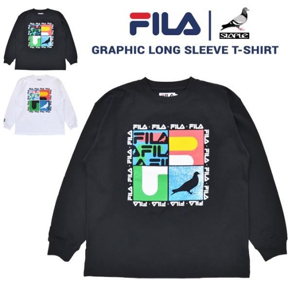 FILA HERITAGE × STAPLE �t�B�� �w���e�[�W × �X�e�C�v�� ����T GRAPHIC L/S T-SHIRT T�V���c TEE ���� FM9884 �P�i�w���̏ꍇ�̓��[���֔��� �o�[�Q��