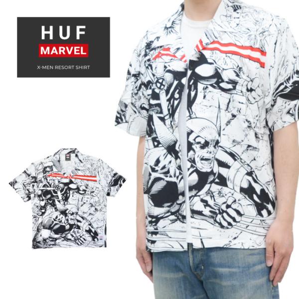 HUF MARVEL nt }[x Vc X-MEN RESORT SHIRT ][gVc JWAVc An  BU00172 o[Q