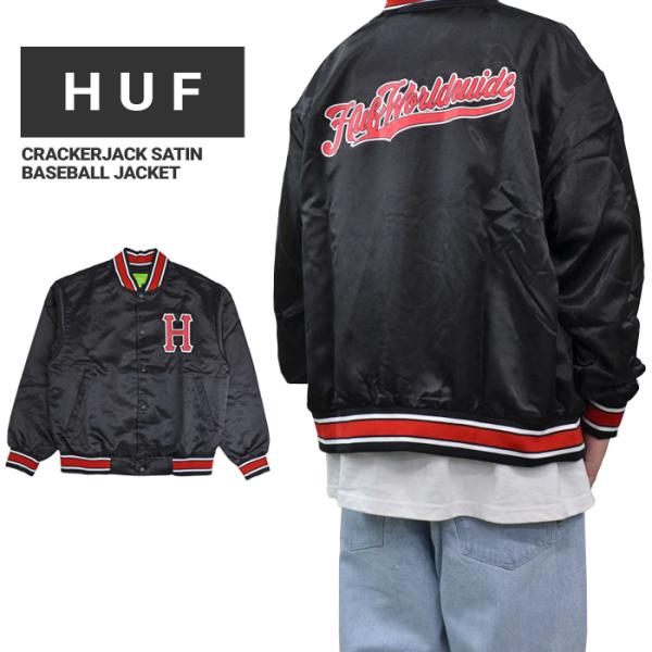 【極美品】HUF FELIX コラボスタジャン風 　 XL レッド　薄手ブルゾン 極美品】HUF FELIX コラボスタジャン風 XL レッド 薄手ブルゾン