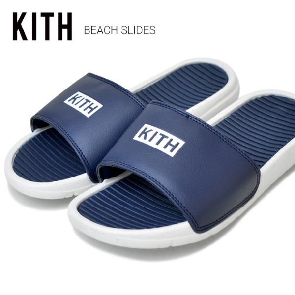 タイムセール Kith キス Slides スライド サンダル ネイビー 紺 26