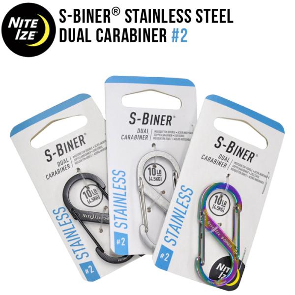 NITEIZE iCgACY S-BINER DUAL CARABINER STAINLESS #2 GXri[ fAJri XeX Jri L[z_[ L[O [֑Ή