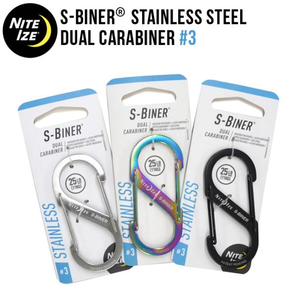 NITEIZE iCgACY S-BINER DUAL CARABINER STAINLESS #3 GXri[ fAJri XeX Jri L[z_[ L[O [֑Ή