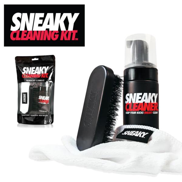 SNEAKY (スニーキー) CLEANING KIT クリーニングキット クリーナー ブラシ タオル 3点セット 汚れ落とし スニーカーケア シューズケア シューケア日本正規代理店商品スニーキークリーニングキットは靴に直接つけるタイプのク...