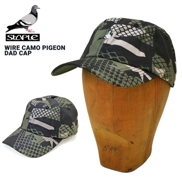 STAPLE �X�e�C�v�� �L���b�v WIRE CAMO PIGEON DAD CAP �X�q �X�g���b�v�o�b�N�L���b�v 6�p�l���L���b�v CAP 2011X6330  �o�[�Q��