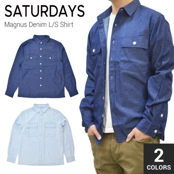 SATURDAYS NYC T^f[Y j[[NVeB Mugnus Denim L/S Shirt fjVc JWAVc [NVc  o[Q