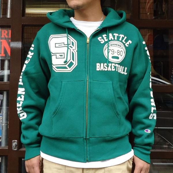 BUDDY別注Championリバースウィーブ フルジップパーカー（FIGHTING