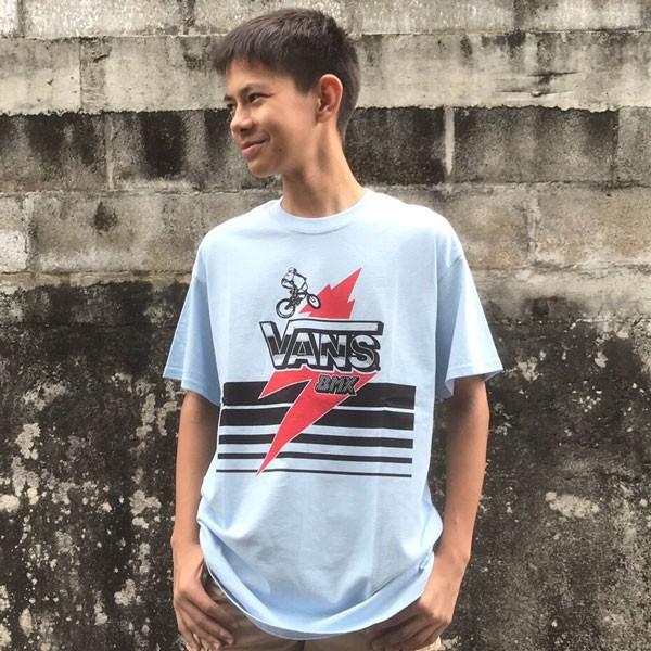 VANS バンズ BMX BUDDY 別注 LightBlue Tシャツ ヴァンズ OLD VANS バンズ BMX BUDDY 別注 LightBlue Tシャツ ヴァンズ OLD