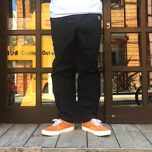 BUDDY オリジナル SPRINGFORD ナイロンパンツ ブラック アメカジ パッカブル仕様 テーパードシルエット 撥水加工 黒 BLACK