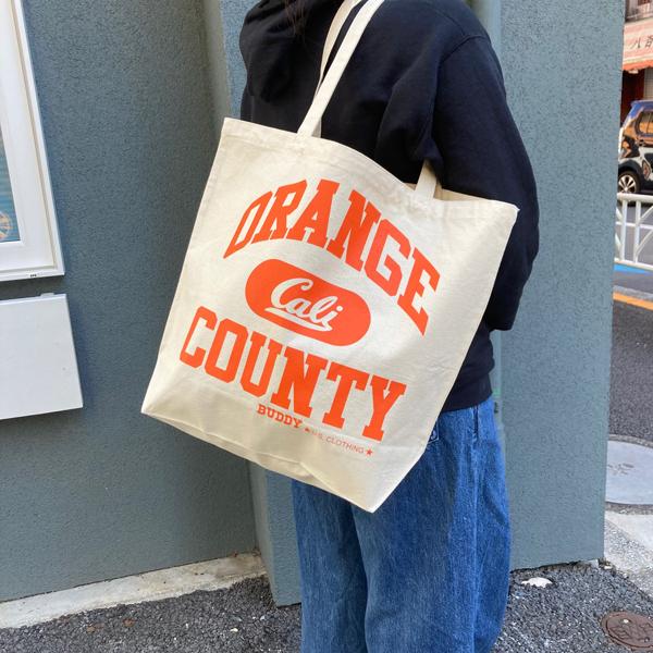 トートバッグ キャンバス Orange County オレンジカウンティー 13oz コットントート アメカジ メンズ レディース カレッジ ロゴ 厚め 大きめ Buddy U S Clothing 通販 Yahoo ショッピング