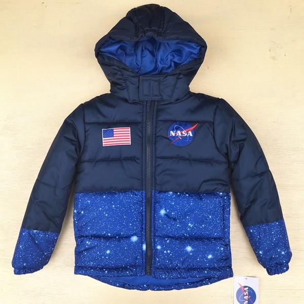 NASA アメリカ航空宇宙局 ナサ キッズ フード付きウィンタージャケット 