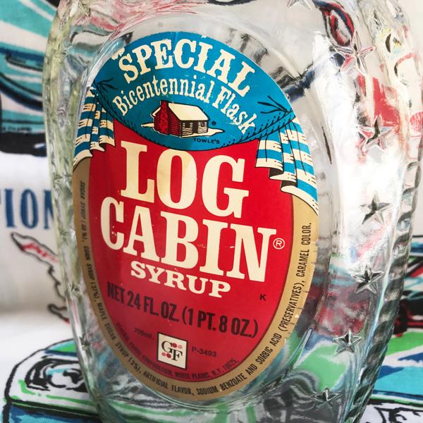 ビンテージ 70年代 LOG CABIN SYRUP EMPTY BOTTLE ログキャビン 