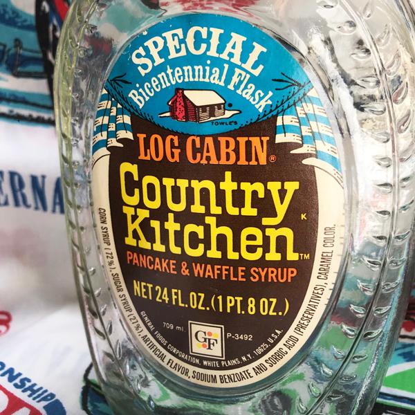 ビンテージ ガーバー 空き瓶  ビンテージ 70年代 LOG CABIN Country Kitchen ログキャビン シロップ