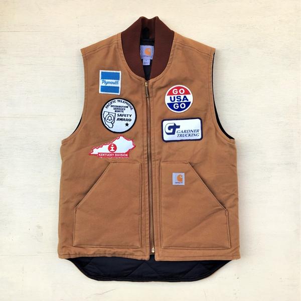 M相当!! CARHARTT 中綿 ダックベスト ブラウン